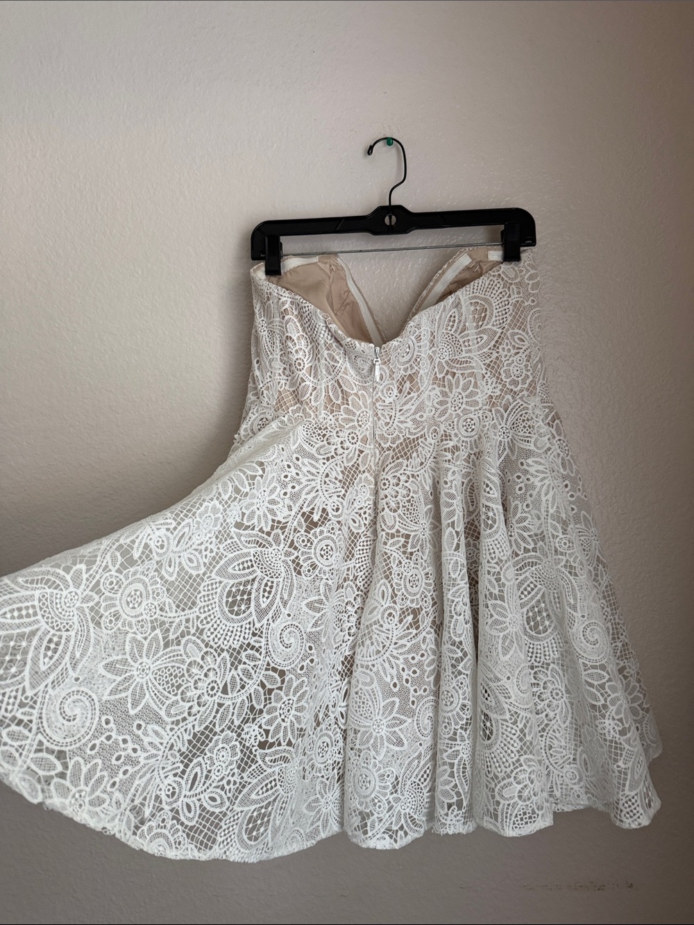 Azazie atelier luxe line White Strapless Lace Sweetheart Mini Dress 12 - Picture 9 of 13